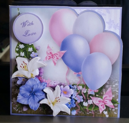 Meadow Flowers - Balloons Card Mini Kit by Benita Jenkinson
