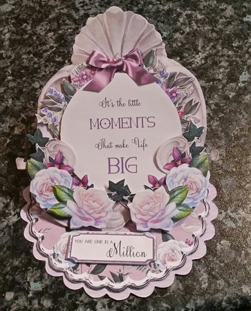 Occasional Roses 1 Triple Easel Card and Envelope Kit.  by Benita Jenkinson