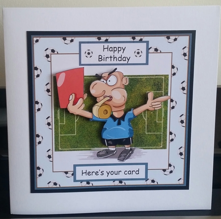 Football Red Card Insert Blank by Benita Jenkinson