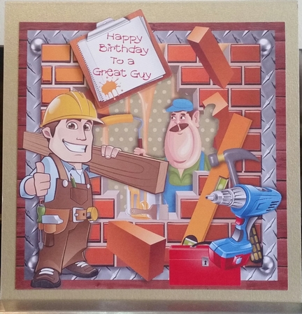The Handyman Can!!! - 6x6 Complete Card & Envelope Kit by Benita Jenkinson