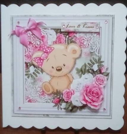 Cute Teddie Birthday Girl, Mini Kit by Benita Jenkinson