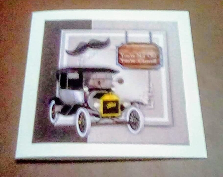 Male Card Topper Vintage   Ford  Car by Benita Jenkinson