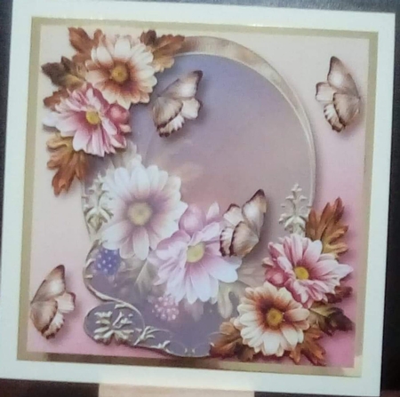 Golden Arched Frame - Muted Chrysanthemums  by Benita Jenkinson