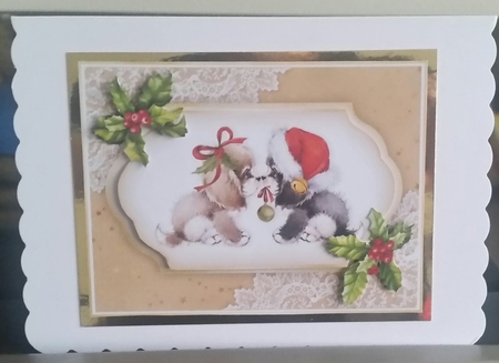Vintage Puppy Christmas Bumper Kit by Benita Jenkinson