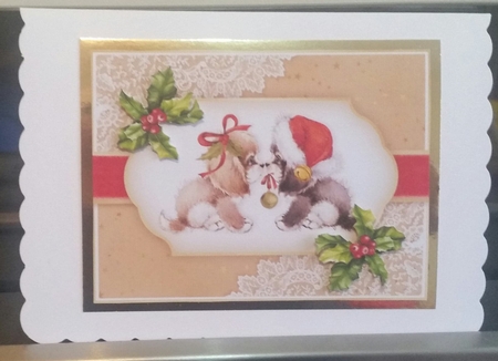 Vintage Puppy Christmas Bumper Kit by Benita Jenkinson