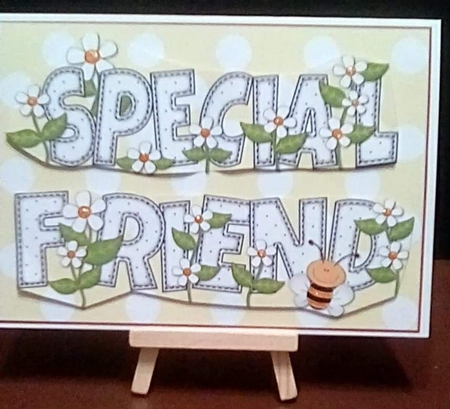 Flowers and Bees Special Friend a5 insert by Benita Jenkinson