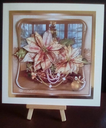 Golden Christmas - Decoupage Card Mini Kit by Benita Jenkinson