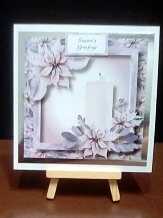 Muted Christmas Candle 8x8 by Benita Jenkinson