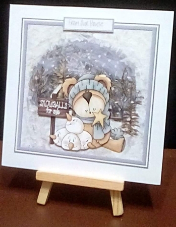 Selling snowballs 6x6 card by Benita Jenkinson