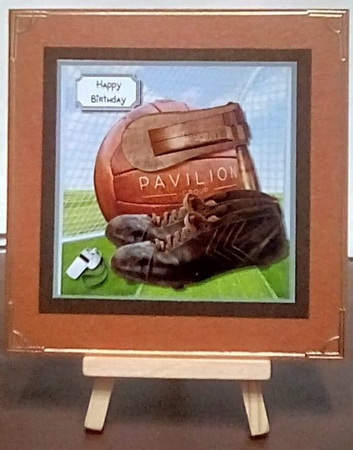 Vintage Football card topper by Benita Jenkinson