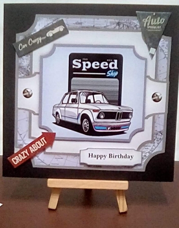 Car Crazy Male Card by Benita Jenkinson