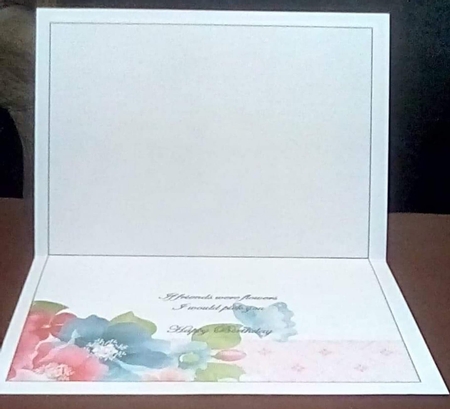 Spring Blooms Insert with birthday verse by Benita Jenkinson