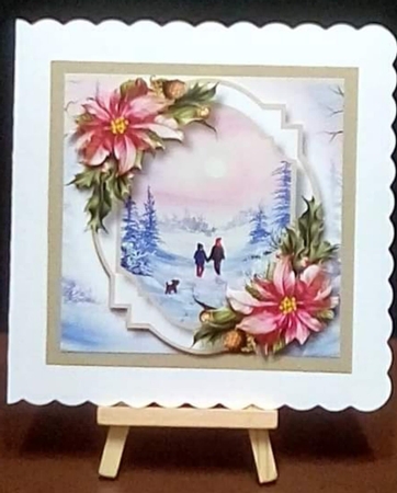 Double Mat - Winter Walk At Sunrise by Benita Jenkinson