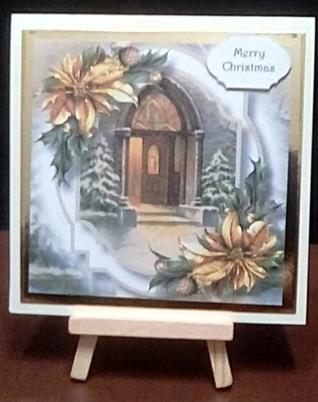 Vintage Christmas Double Mat 3 8x8 by Benita Jenkinson