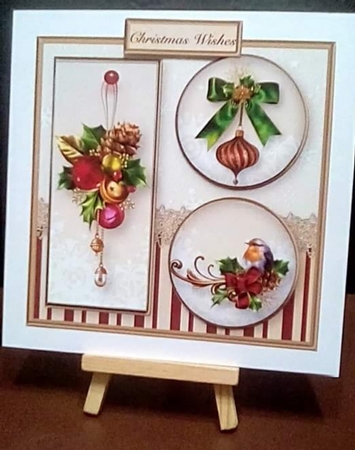Christmas Decor - Triple Pyramid Card Mini Kit by Benita Jenkinson