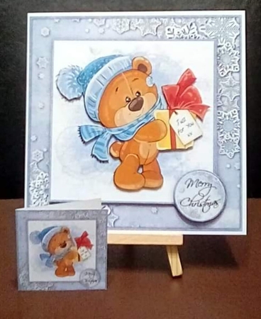Xmas Teddy With Gift Mini KIt by Benita Jenkinson