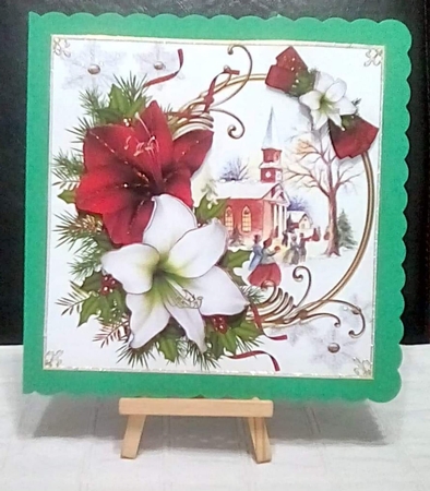8x8 Christmas church with Amaryllis mini kit  by Benita Jenkinson