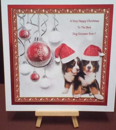 Dog Groomer Christmas Design by Benita Jenkinson