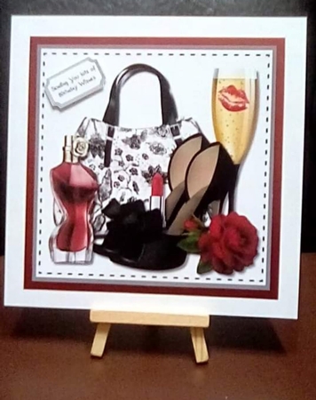Birthday Girl black, red and white by Benita Jenkinson