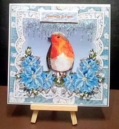 Winter Robin  & Poinsettias Mini Kit  by Benita Jenkinson