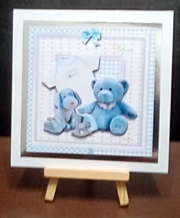 Cute Baby Boy Card by Benita Jenkinson