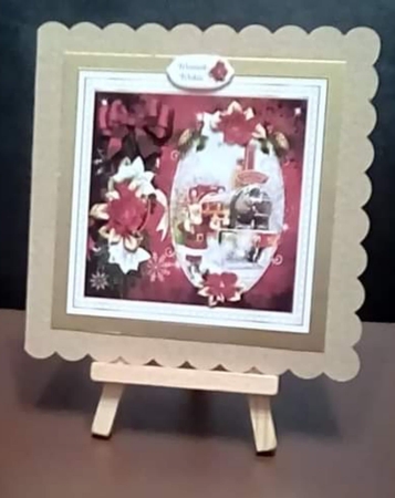 Christmas Special Card Front With Decoupage by Benita Jenkinson