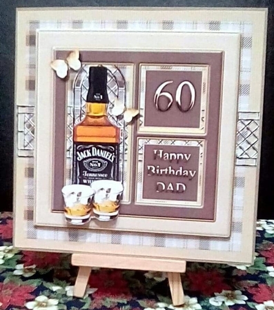 Male 60th Birthday with Whiskey Bottle by Benita Jenkinson