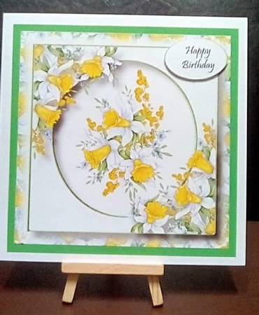 Beautiful Spring Daffodils 8x8 by Benita Jenkinson