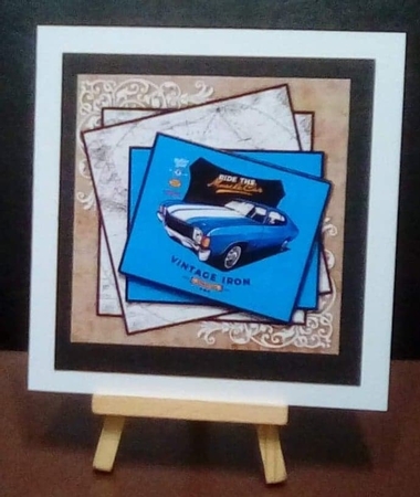 Male Card Classic Car 2 by Benita Jenkinson