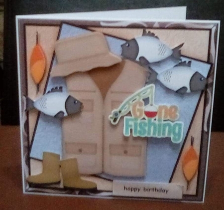 Male Card Gone Fishin Mini Kit by Benita Jenkinson