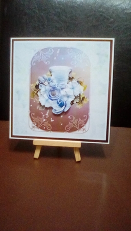 Candle Blues Topper with Decoupage by Benita Jenkinson
