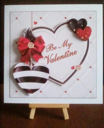 8x8 black and white Valentine mini kit by Benita Jenkinson
