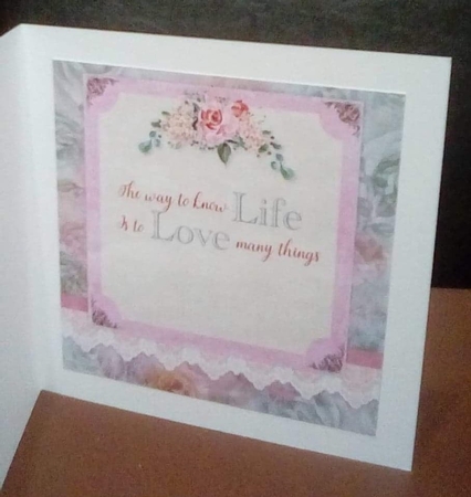 Vintage Beauty 1 - 7x7 Card Front & Insert  by Benita Jenkinson