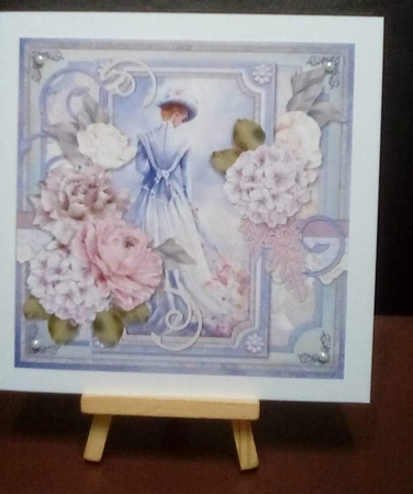 Vintage Beauty 2 - 7x7 Card Front & Insert  by Benita Jenkinson