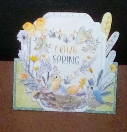 Love Spring Shaped Card and Envelope Kit. by Benita Jenkinson