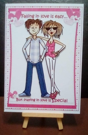 Falling in love anniversary insert by Benita Jenkinson