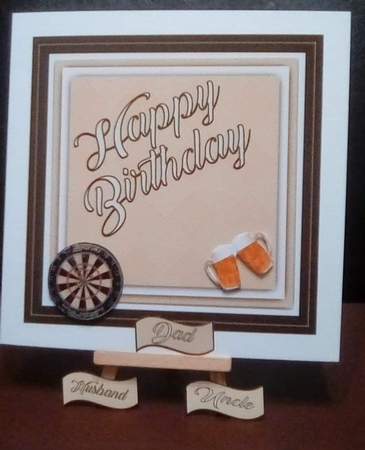Male Birthday Darts and Beer by Benita Jenkinson