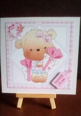 8x8 teddy has a present birthday or mothers day mini kit by Benita Jenkinson