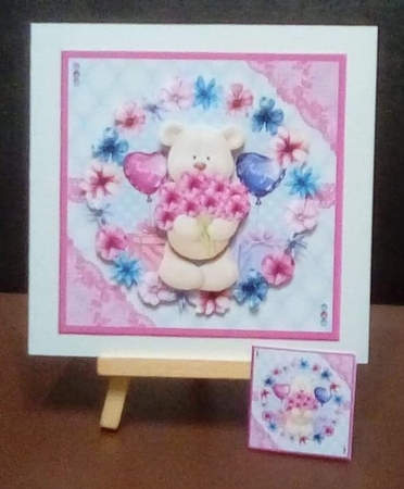 Valentine Bear Decoupage Mini Kit by Benita Jenkinson