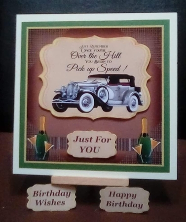 Vintage car card front 2 by Benita Jenkinson