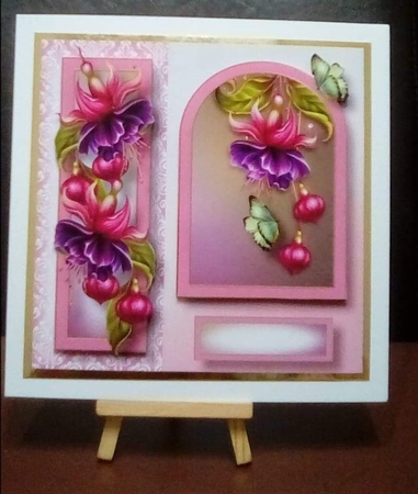 Floral Arched Frame - Fuschia by Benita Jenkinson