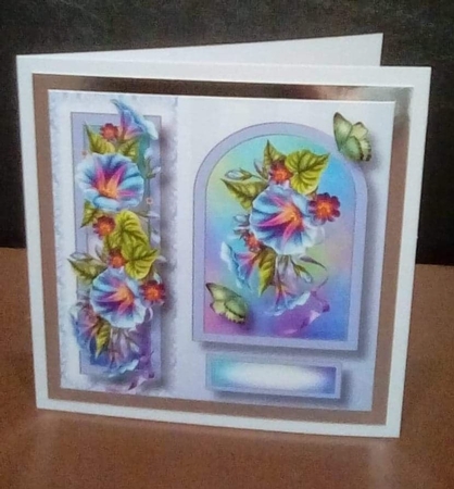 Floral Arched Frame - Morning Glory by Benita Jenkinson