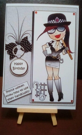 Hot lady cop quick card by Benita Jenkinson