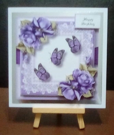 Butterflies & Roses - Antique Lavender by Benita Jenkinson