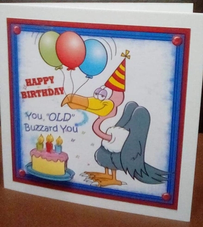 8x8 happy birthday you old buzzard mini kit by Benita Jenkinson