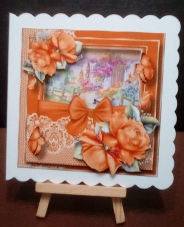 Scenic Lace & Roses - Country Cottage Garden by Benita Jenkinson