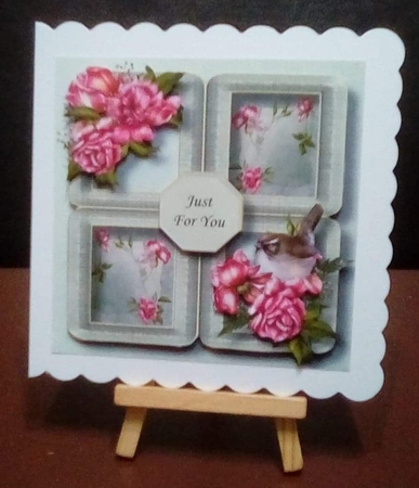 Floral Quad Frame - Glory Roses by Benita Jenkinson
