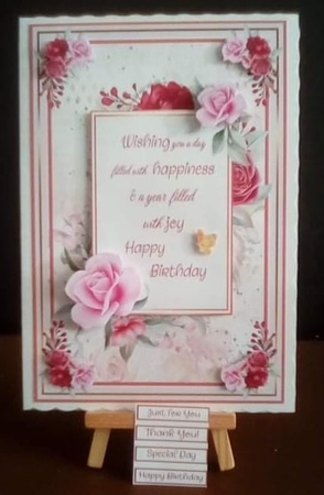 Day of Happiness A5 Decoupage Topper by Benita Jenkinson