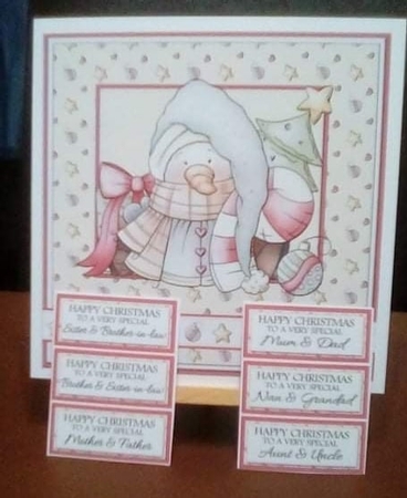 8x8 Christmas Snowman Mini Decoupage Kit  by Benita Jenkinson