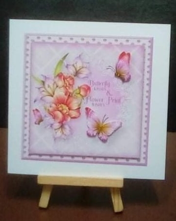 Butterflies and Petals - Decoupage Card Mini Kit by Benita Jenkinson